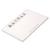 キュートパーソナライズされたウォーター色ハウス実在エテート ノートパッド (アングル)