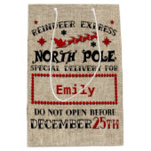 キュートパーソナライズされたオフィシャルサック抱き枕 ミディアムペーパーバッグ (正面)