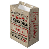 キュートパーソナライズされたオフィシャルサック抱き枕 ミディアムペーパーバッグ (正面アングル)