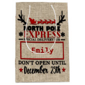 キュートパーソナライズされたオフィシャルサック抱き枕 ミディアムペーパーバッグ (正面)