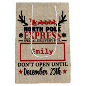 キュートパーソナライズされたオフィシャルサック抱き枕 ミディアムペーパーバッグ (裏面)