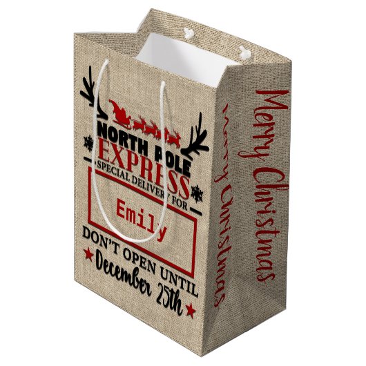 キュートパーソナライズされたオフィシャルサック抱き枕 ミディアムペーパーバッグ (裏面アングル)