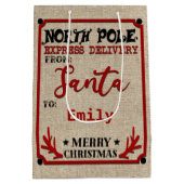 キュートパーソナライズされたオフィシャルサック抱き枕 ミディアムペーパーバッグ (裏面)