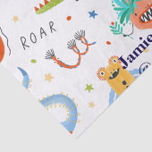 キュートパーソナライズされたカラフル恐竜子供の誕生日 薄葉紙 (詳細)