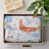 キュートパーソナライズされたカラフル恐竜子供の誕生日 薄葉紙 (ギフト)