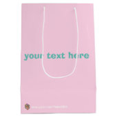 キュートパーソナライズされたキャンディ抱き枕 ミディアムペーパーバッグ (裏面)