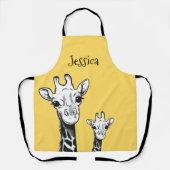 キュートパーソナライズされたキリン エプロン (正面)