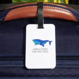 キュートパーソナライズされたクジラ ラゲッジタグ