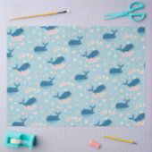 キュートパーソナライズされたクジラ 薄葉紙 (クラフト)