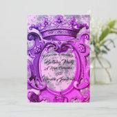 キュートパーソナライズされたクラウン誕生日パーティー招待 招待状 (スタンド正面)