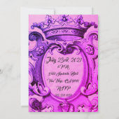 キュートパーソナライズされたクラウン誕生日パーティー招待 招待状 (裏面)