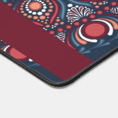 キュートパーソナライズされたクリスマスかわいいキツネドットマンダラ デスクマット (コーナー)