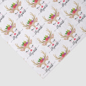 キュートパーソナライズされたクリスマストインデナー顔 薄葉紙 (詳細)