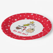 キュートパーソナライズされたクリスマスパーティー食品紙プレート ペーパープレート (アングル)