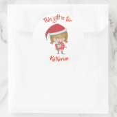 キュートパーソナライズされたクリスマスプレゼントラベル ラウンドシール (バッグ)