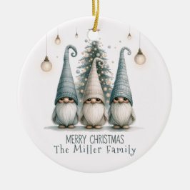 キュートパーソナライズされたクリスマス格言ファミリーホリデー セラミックオーナメント