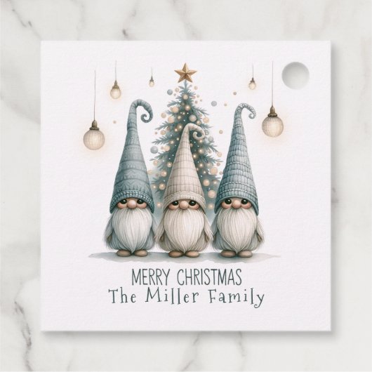 キュートパーソナライズされたクリスマス格言ファミリーホリデー フェイバータグ (裏面)