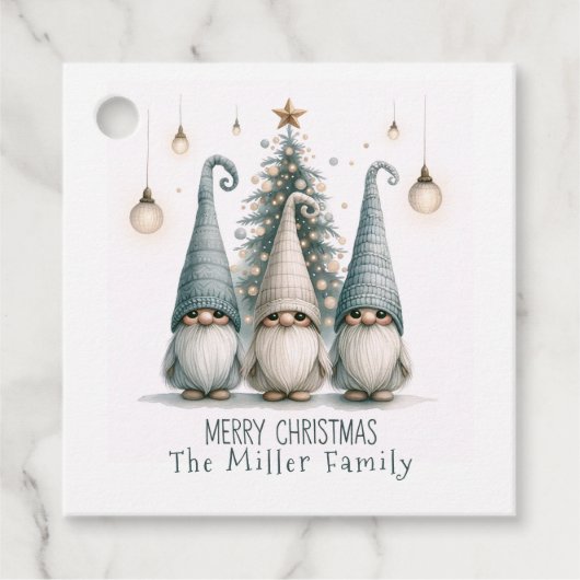 キュートパーソナライズされたクリスマス格言ファミリーホリデー フェイバータグ (正面)