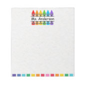 キュートパーソナライズされたクレヨン先生メモ帳 ノートパッド (正面)