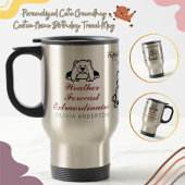 キュートパーソナライズされたグラウンドホッグ名前をカスタムする誕生日 トラベルマグ