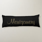 キュートパーソナライズされたゴールドフォイルゲーズブラック ボディピロー (裏面)