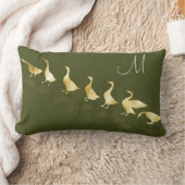 キュートパーソナライズされたゴールドフォイルゲーゼダークセージ緑 ランバークッション (ブランケット)