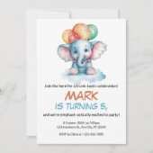 キュートパーソナライズされたサファリ誕生日招待状 招待状 (正面)