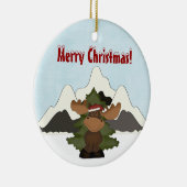 キュートパーソナライズされたサンタムースマウンテンオーナメント セラミックオーナメント (右)