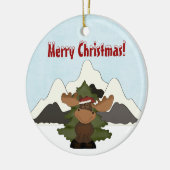 キュートパーソナライズされたサンタムースマウンテンオーナメント セラミックオーナメント (左)