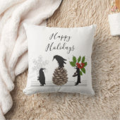 キュートパーソナライズされたスおもしろい・ペンギン クッション (ブランケット)