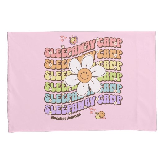 キュートパーソナライズされたスリープウェイサマーキャンプピローケース 枕カバー (正面右)