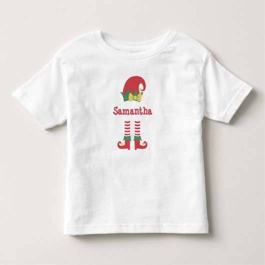キュートパーソナライズされたトドラー小妖精や小人クリスマスホリデー トドラーTシャツ (正面)