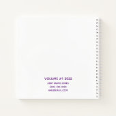 キュートパーソナライズされたハートユニークドードルスケッチブック ノートブック (裏面)