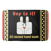 キュートパーソナライズされたバニー顔と水玉模様