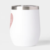 キュートパーソナライズされたパステルピンクハート (背面)