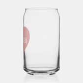 キュートパーソナライズされたパステルピンクハート ガラス缶 (左)