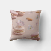 キュートパーソナライズされたパステルマカロンアーモンドフラワー クッション (裏面)