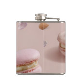 キュートパーソナライズされたパステルマカロンアーモンドフラワー フラスク (裏面)