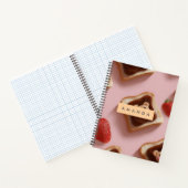 キュートパーソナライズされたベアトースト模様 ノートブック (内部)