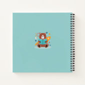 キュートパーソナライズされたベア読の日記 ノートブック (裏面)