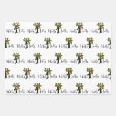 キュートパーソナライズされたペンギンおもしろいクリスマス ラッピングペーパーシート (正面)