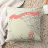 キュートパーソナライズされたポーラーベアーアプリコットバナー クッション (ブランケット)