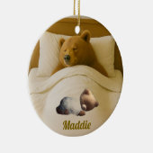 キュートパーソナライズされたラウンドベアーアクリルオーナメント セラミックオーナメント (右)