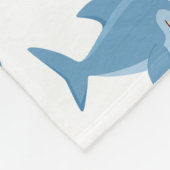 キュートパーソナライズされたリトルシャークフリースブランケット フリースブランケット (角)