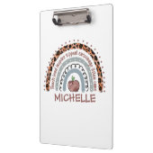 キュートパーソナライズされたレインボー先生 |名前をカスタムする クリップボード (左)