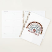 キュートパーソナライズされたレインボー先生 |名前をカスタムする プランナー手帳 (ディスプレー)