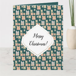 キュートパーソナライズされたヴィンテージクリスマスプレゼント カード