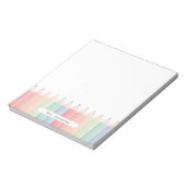 キュートパーソナライズされた先生レインボー ノートパッド (回転)