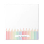 キュートパーソナライズされた先生レインボー ノートパッド (正面)