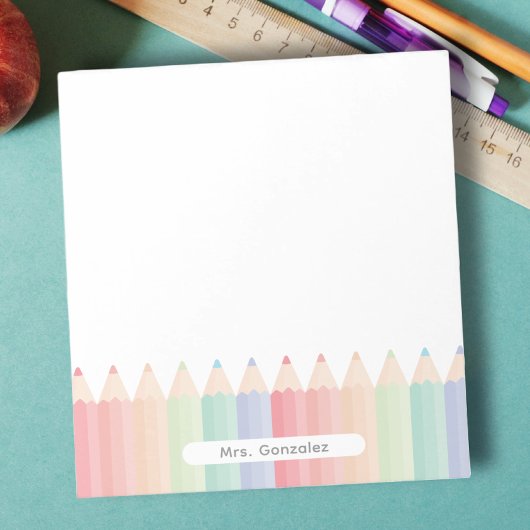 キュートパーソナライズされた先生レインボー ノートパッド